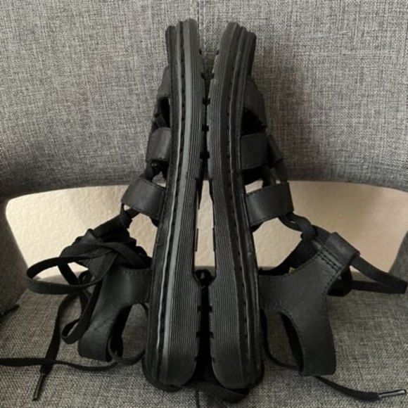 Dr. Martens Kristina Womens Black Gladiator Leather Sandals Size 7 SB04 - Picture 4 of 8